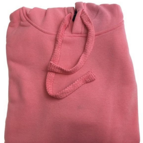 Adult Unisex Mens Plain Basic Pullover Hoodie Sweater Sweatshirt Warm Jumper - Light Pink