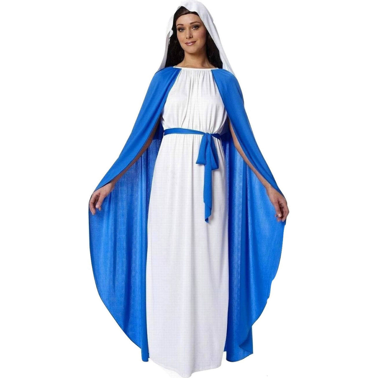 VIRGIN MARY COSTUME Fancy Dress Cosplay Christmas Party Outfit Holy Saint Mother