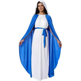 VIRGIN MARY COSTUME Fancy Dress Cosplay Christmas Party Outfit Holy Saint Mother