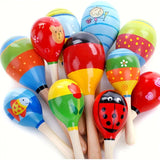 3x WOODEN MARACAS Musical Egg Percussion Toy Shakers Rattles Rumba Party