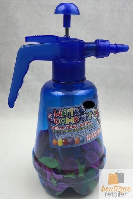 WATER BOMB KIT Pump Jet Fun Balloon Filling Station Free 250 Water Aqua Bombs - Green