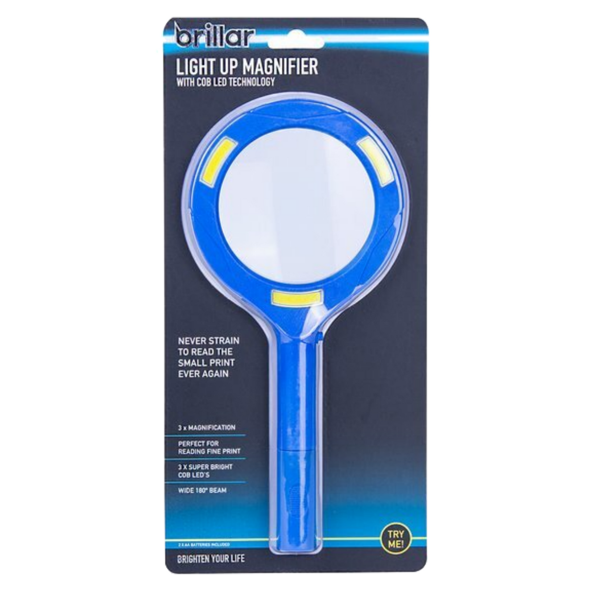 Magnifying Glass With Light COB LED Handheld Illuminated Magnifier Super Bright