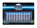 AA Platinum Alakaline Batteries Long Lasting Power Home - 10pk