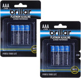 8x AAA Platinum Alakaline Batteries Long Lasting Power Home