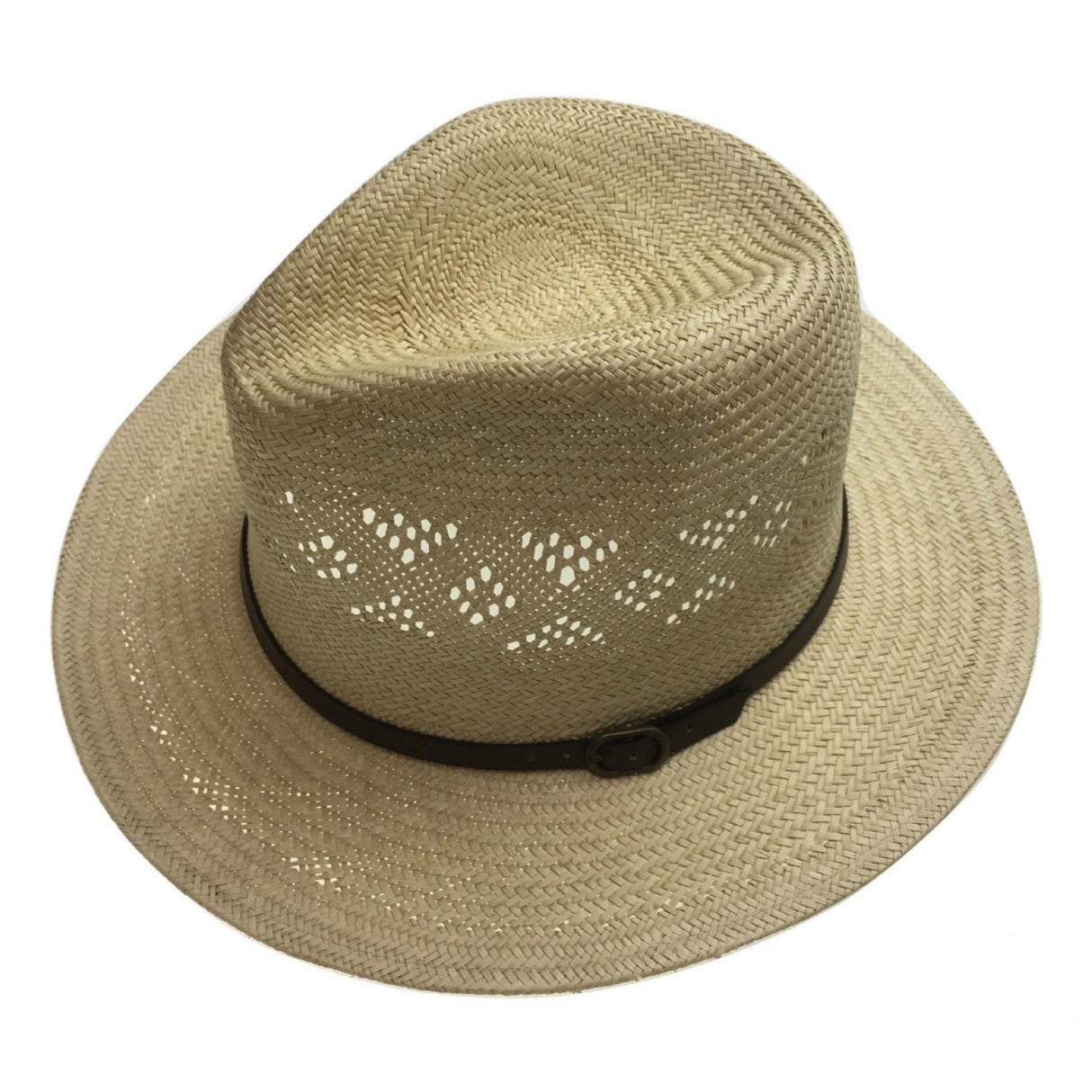 Natural STRAW PANAMA HAT FEDORA Summer Trilby Sun Summer Cap BR108