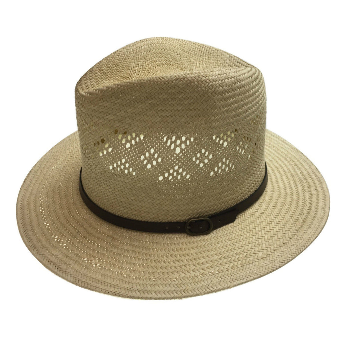 Natural STRAW PANAMA HAT FEDORA Summer Trilby Sun Summer Cap BR108