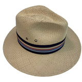 STRAW PANAMA HAT Trilby Beach Golf Cap Summer Sun Hand Woven Made in USA - MEDIUM