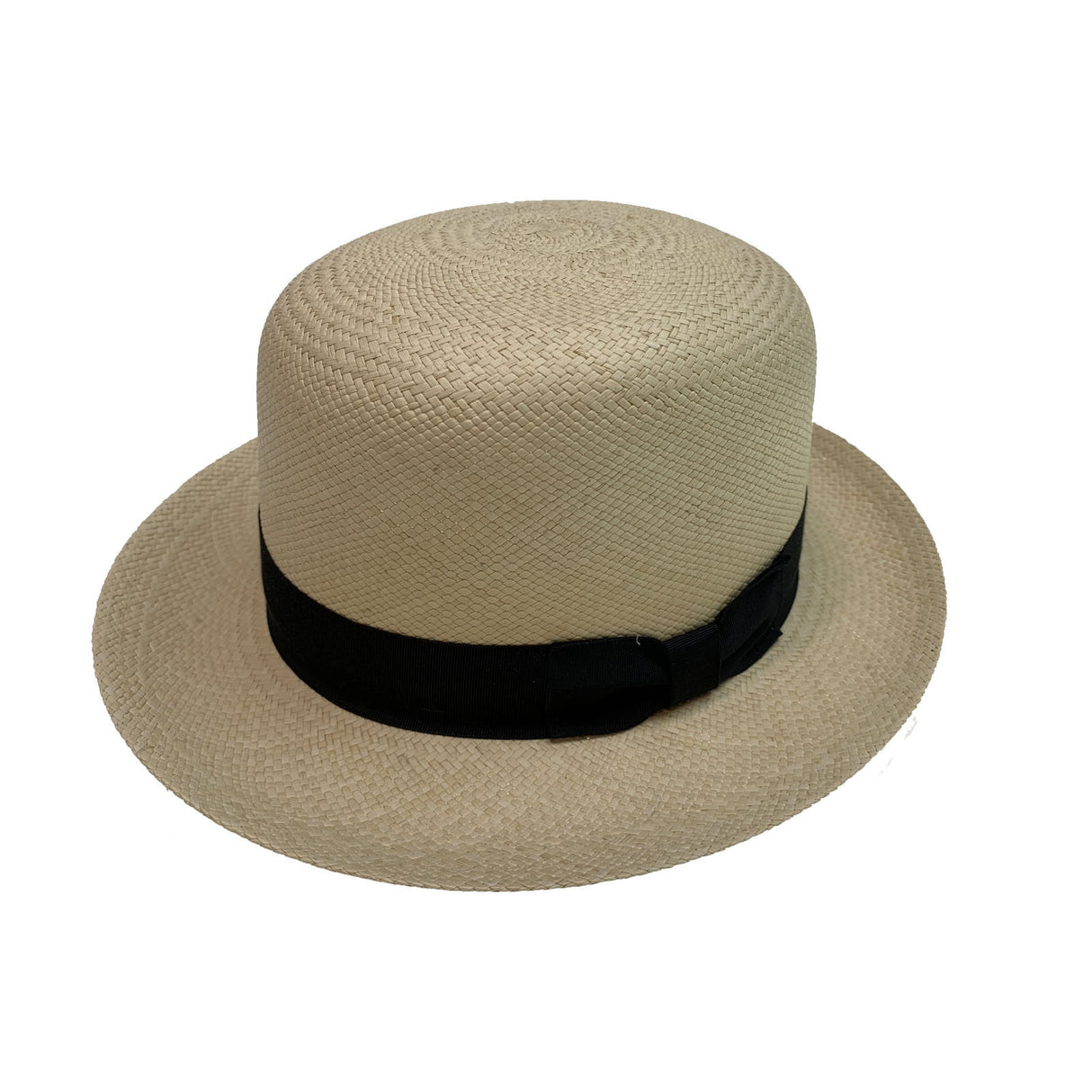 Boutique Mens Straw Bowler Hat Straw MADE IN USA Fine Du-Pont Teflon Genuine Panama