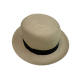 Boutique Mens Straw Bowler Hat Straw MADE IN USA Fine Du-Pont Teflon Genuine Panama