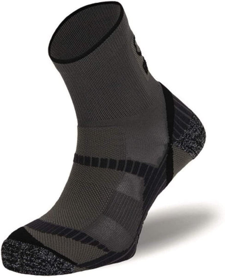 BRBL Atlas Socks Hiking Trekking Trail Run Outdoor Camping MADE IN ITALY Crew - Grey/Black