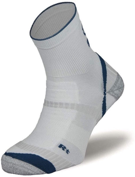 BRBL Atlas Socks Hiking Trekking Trail Run Outdoor Camping MADE IN ITALY Crew - White/Blue