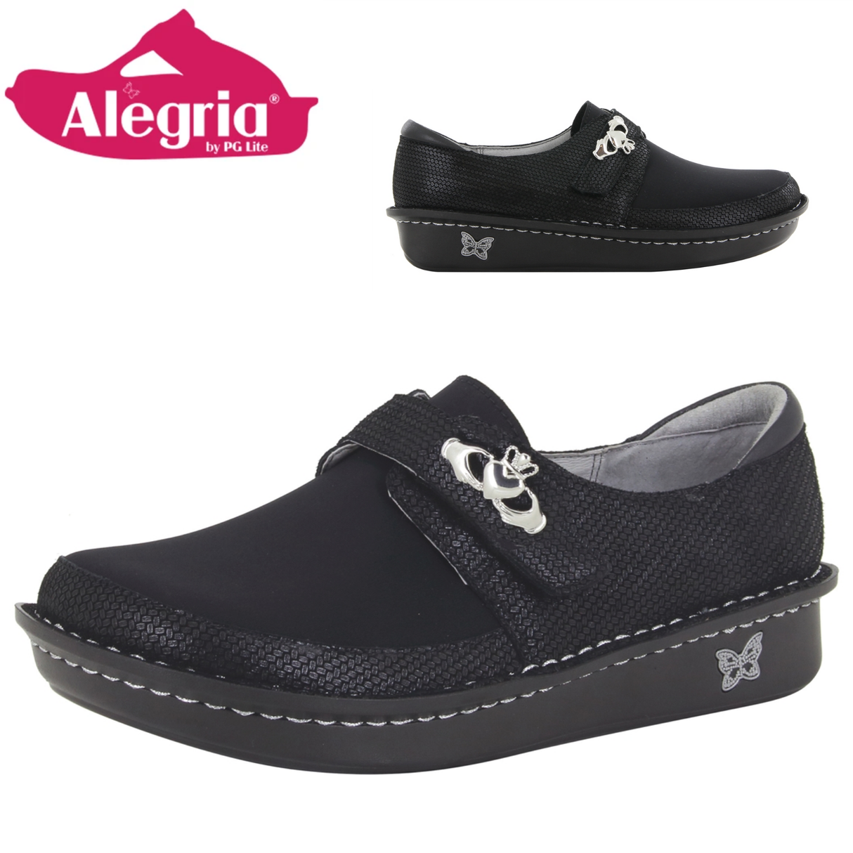 ALEGRIA Brenna Womens Comfort Strap Shoes Loafer Sneaker Walking - Claddagh