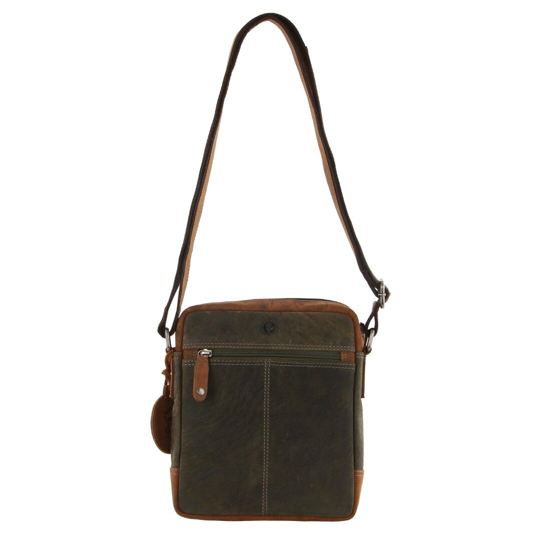 Billy The Kid Olive Leather Crossbody/Shoulder Bag