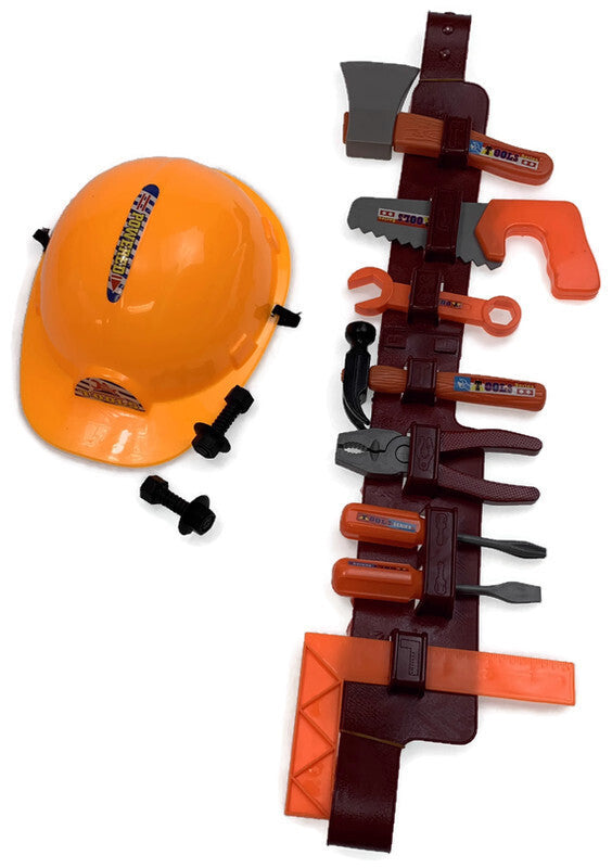 11pcs BUILDER SET Construction Helmet Costume Halloween Book Week Kids Tools