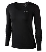 Nike Womens Infinite Top Long Sleeve Round Neck - Black