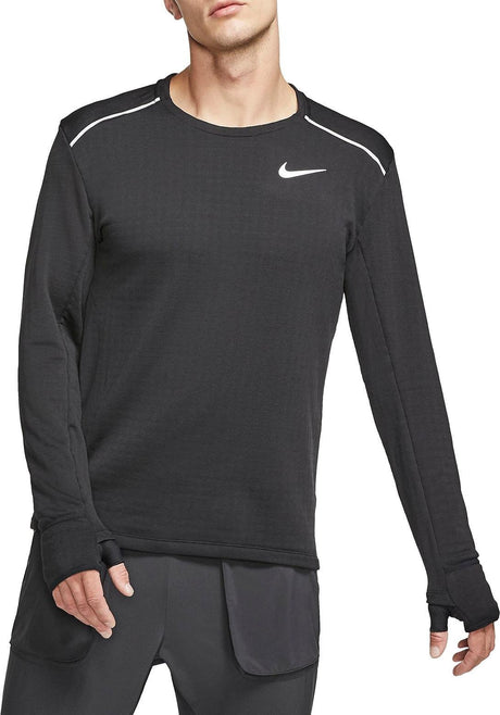 Nike Long Sleeve T-Shirt with Dry-Fit Technology - Black