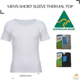 Mens Thermal Short Sleeve Top T Shirt Underwear Warm Winter COTTON Bld Thermals