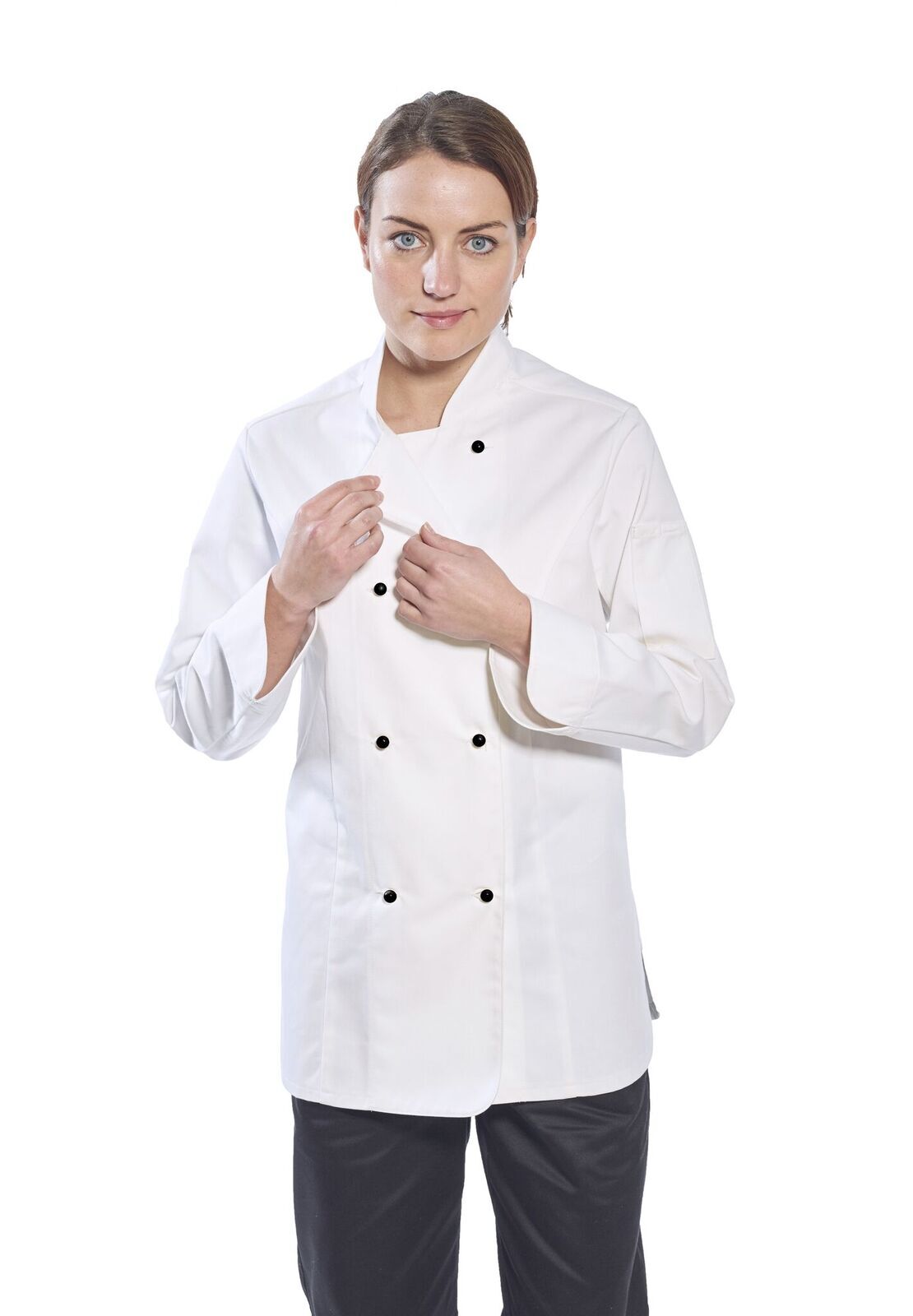 Portwest Womens Rachel Chef Jacket Hospitality Cook MeshAir - White