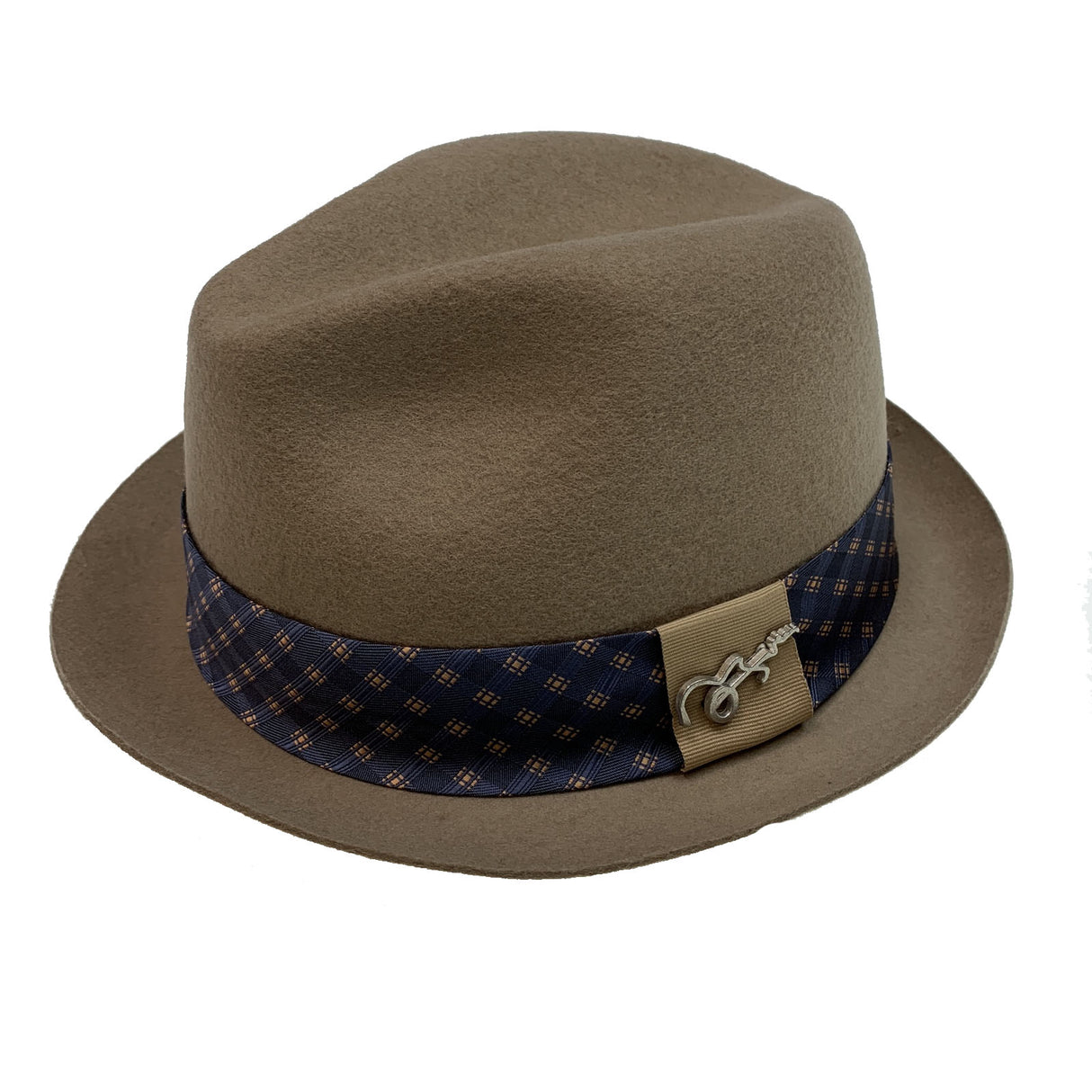 Carlos Santana 100% Wool Felt Soft Trilby Hat - Light Brown