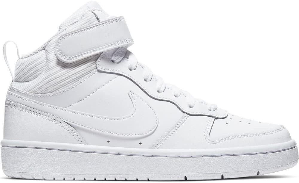 Nike Youth Boys Court Borough Mid 2 Grade School Sneakers - White