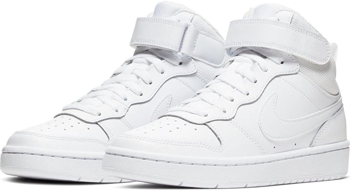 Nike Youth Boys Court Borough Mid 2 Grade School Sneakers - White