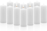 36x Premium Church Candle Pillar Candles White Unscented Lead Free 36Hrs - 5*15cm