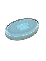 6x Creative Home Oval Soap Dish Holder Plate - Blue (Bulk)