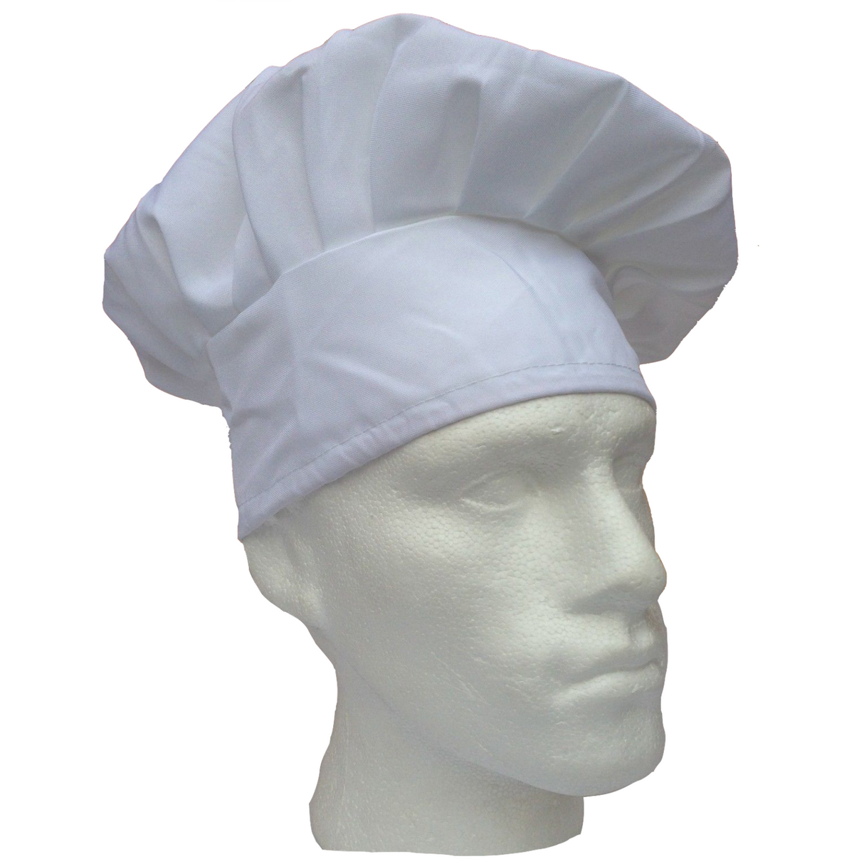 10x ADULT CHEFS HATS White Chef Kitchen Cooking Baker BBQ Material Cotton BULK