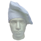 10x ADULT CHEFS HATS White Chef Kitchen Cooking Baker BBQ Material Cotton BULK