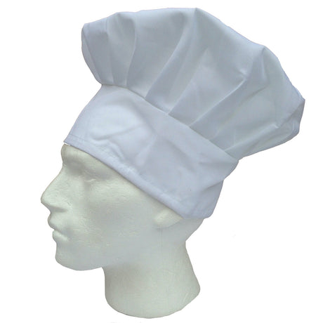 ADULT CHEFS HAT White Kitchen Cooking Baker Cap Chef Party Cotton Blend BBQ