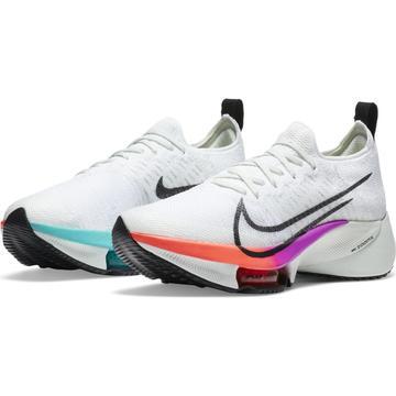 Nike Womens Air Zoom Tempo Next% FK Running Athletic Gym Sneakers Shoes - White/Black-Hyper Violet