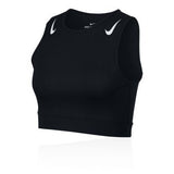 Nike Womens AeroSwift Running Sports Bra Gym Yoga Fitness Workout Crop Top - Black