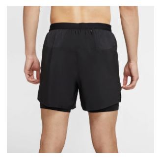 Nike Mens Dri-FIT 5" Flex Stride 2-in-1 Running Gym Shorts - Black