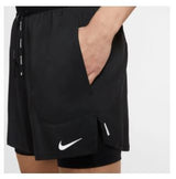 Nike Mens Dri-FIT 5" Flex Stride 2-in-1 Running Gym Shorts - Black