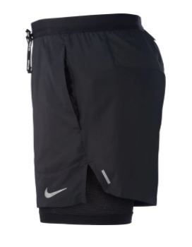 Nike Mens Dri-FIT 5" Flex Stride 2-in-1 Running Gym Shorts - Black