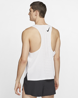 Nike AeroSwift Mens Running Singlet Vest Tank Top - White/Black