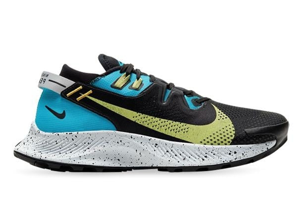 Nike Womens Pegasus Trail 2 - Off Noir/Lime Light - Laser Blue