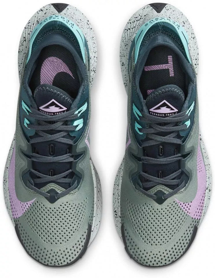 Nike Womens Pegasus Trail 2 Sneakers Runners Running Shoe - Seaweed/Beyond Pink