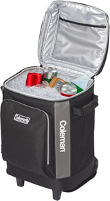 Coleman 42 Can Wheeled Soft Cooler Insulated Outdoor Camping Picnic Bag in Black