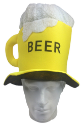 BEER HAT Drinking Mug Party Costume Accessory Fancy Dress Cap Halloween Unisex