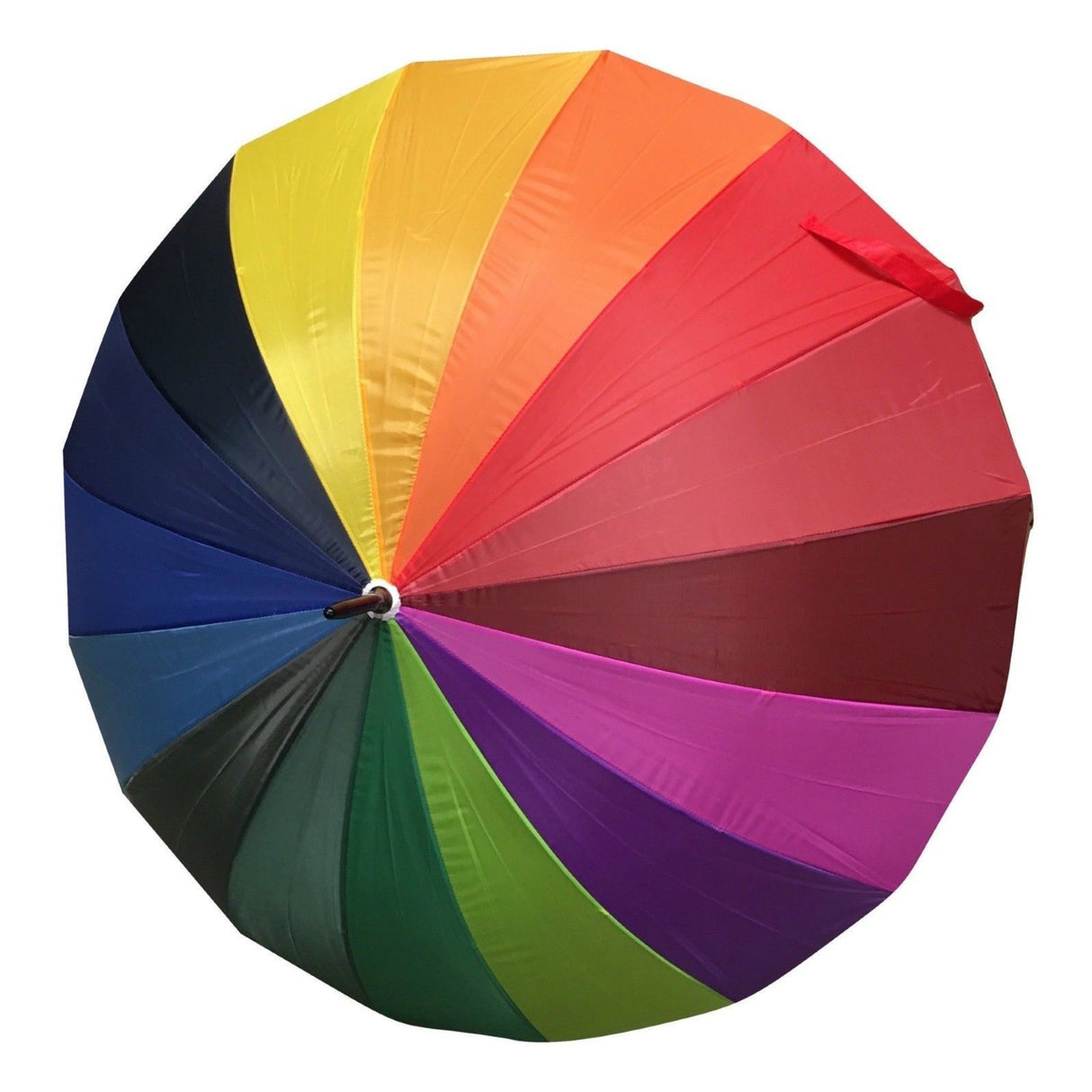 120cm Diameter RAINBOW UMBRELLA Rain Sun Colourful Parasol Long Shaft