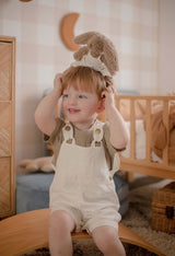 Ponchik Babies + Kids - Cotton Dungaree Overalls - Daisy