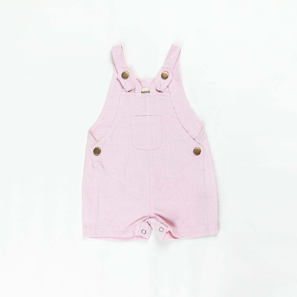 Ponchik Babies + Kids - Cotton Dungaree Overalls - Lemonade