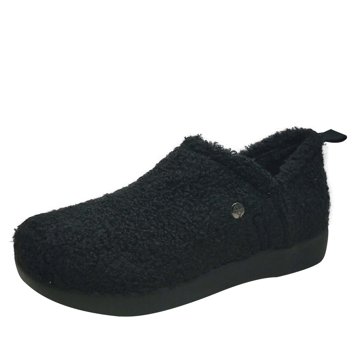 Alegria Cozee Slippers Shoes Warm Cozy Sherpa Shoes in Lamb Black