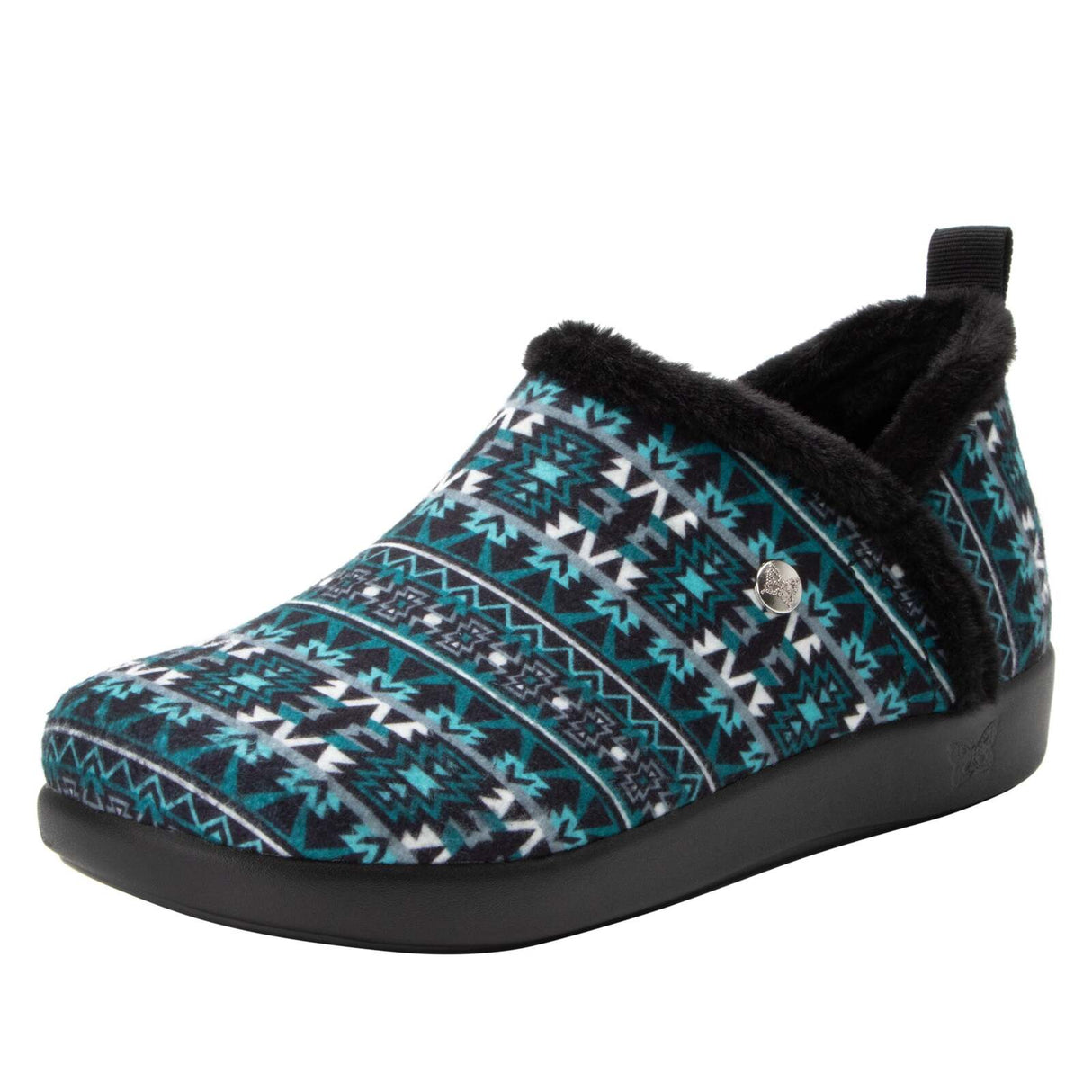 Alegria Cozee Santa Fe Slippers Shoes Warm Cozy - Teal