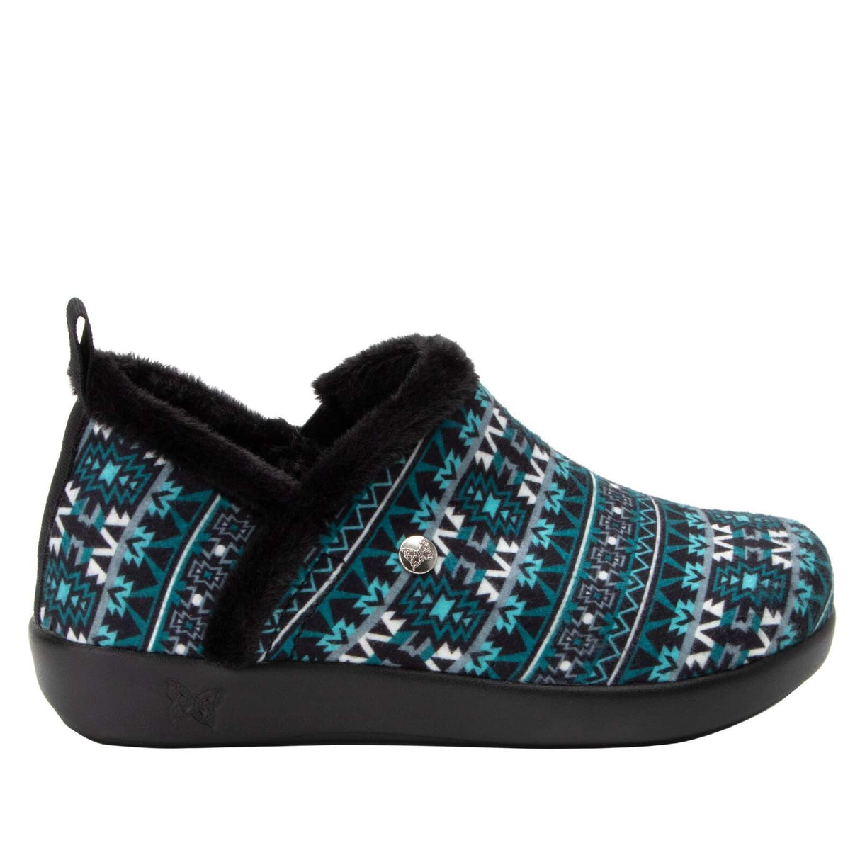 Alegria Cozee Santa Fe Slippers Shoes Warm Cozy - Teal