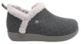 Alegria Womens Cozee Lightweight Cozy Comfort Fur Lined Slippers - Smoke