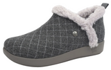 Alegria Womens Cozee Lightweight Cozy Comfort Fur Lined Slippers - Smoke