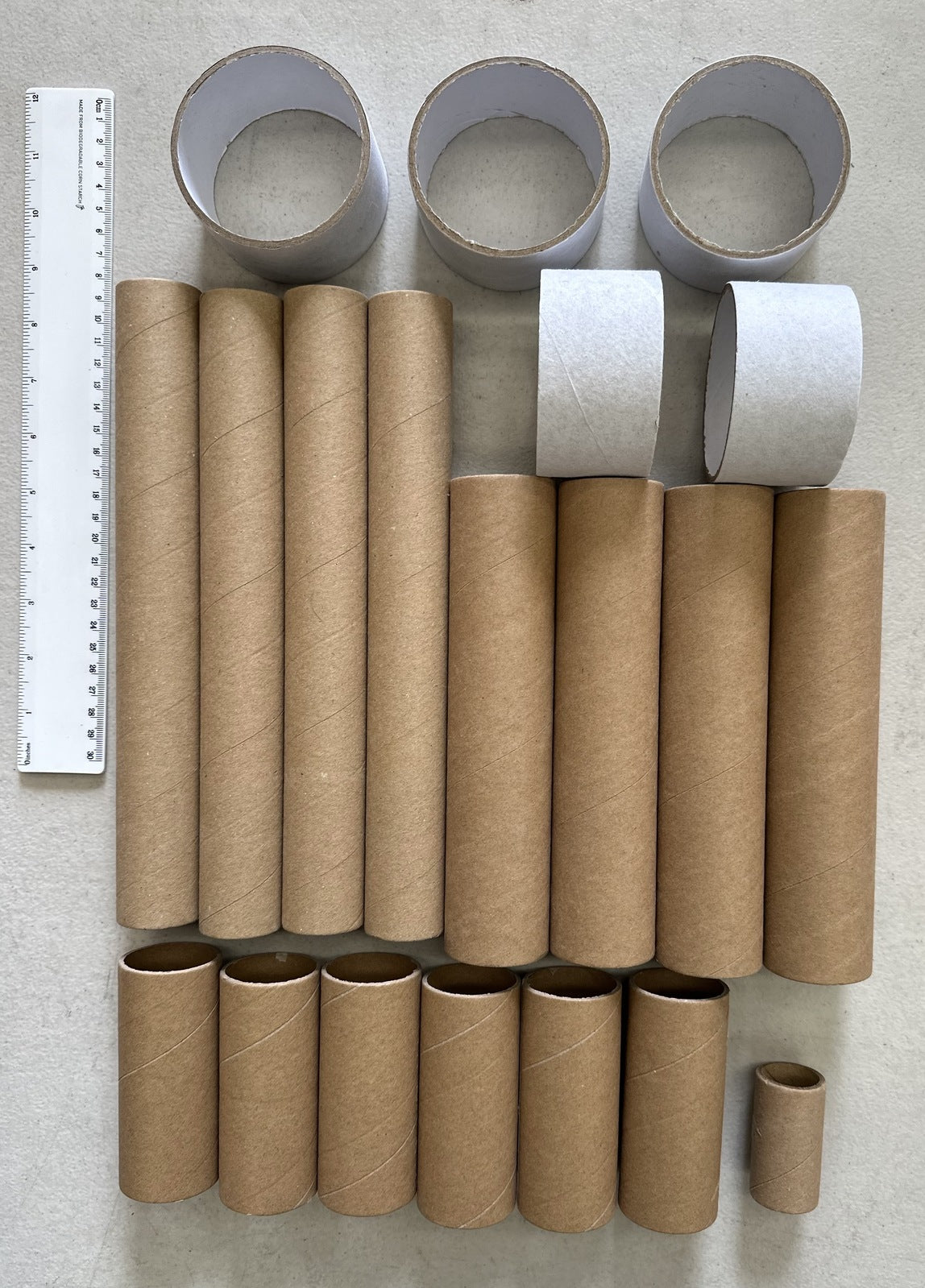 20+ Strong Cardboard Tubes Paper Roll Tubes for Art, Crafts, School, Packaging