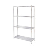 4 Tier Chrome Steel Shelving Rack Storage Organizer Shelf - 1600x900x 300mm in Silver